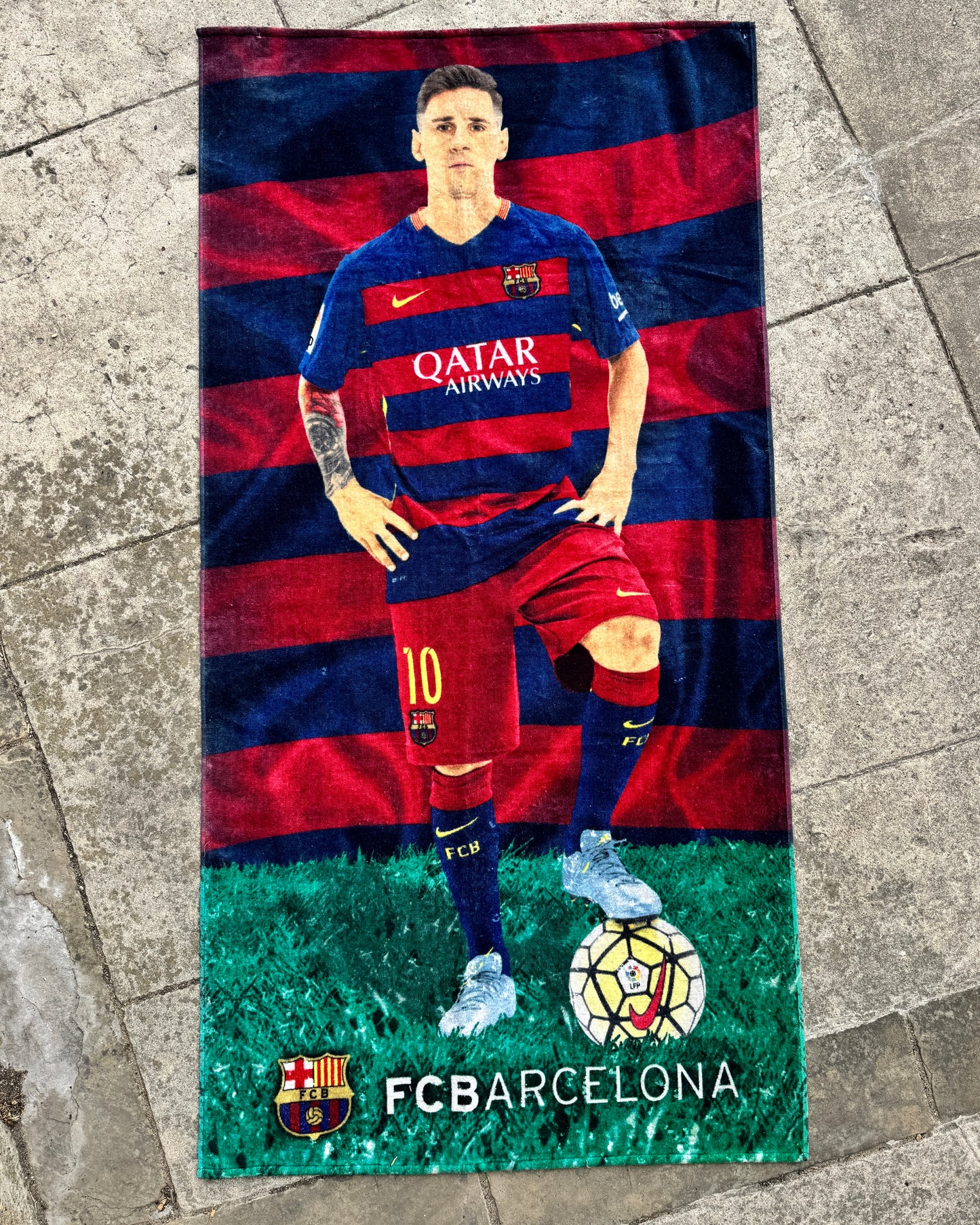 Dead Stock Messi Barcelona Beach Towel