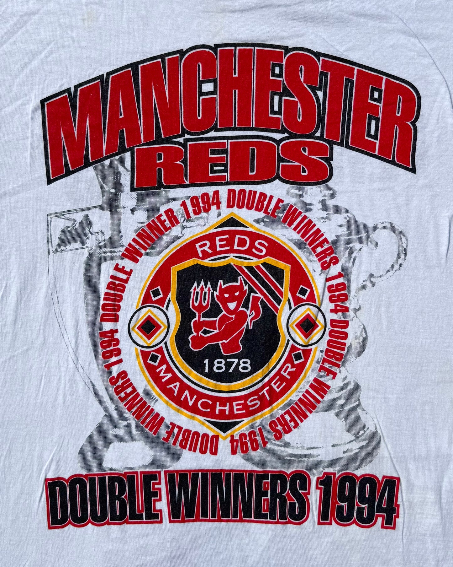 Man United 1994 Fergie Says Make Mine a Double T-Shirt