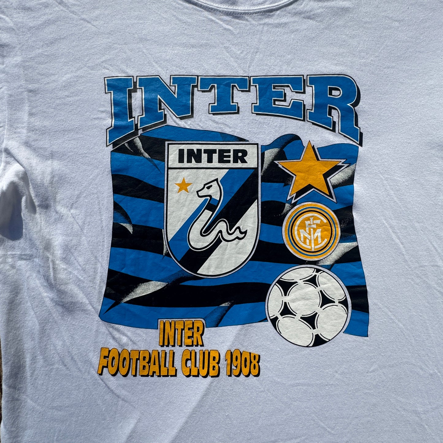Inter Milan Single Stitch 90s Fan T-Shirt