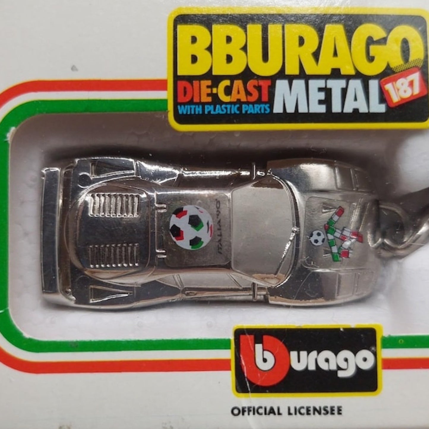 Vintage World Cup Italia 90 Ferrari Metal Keyring
