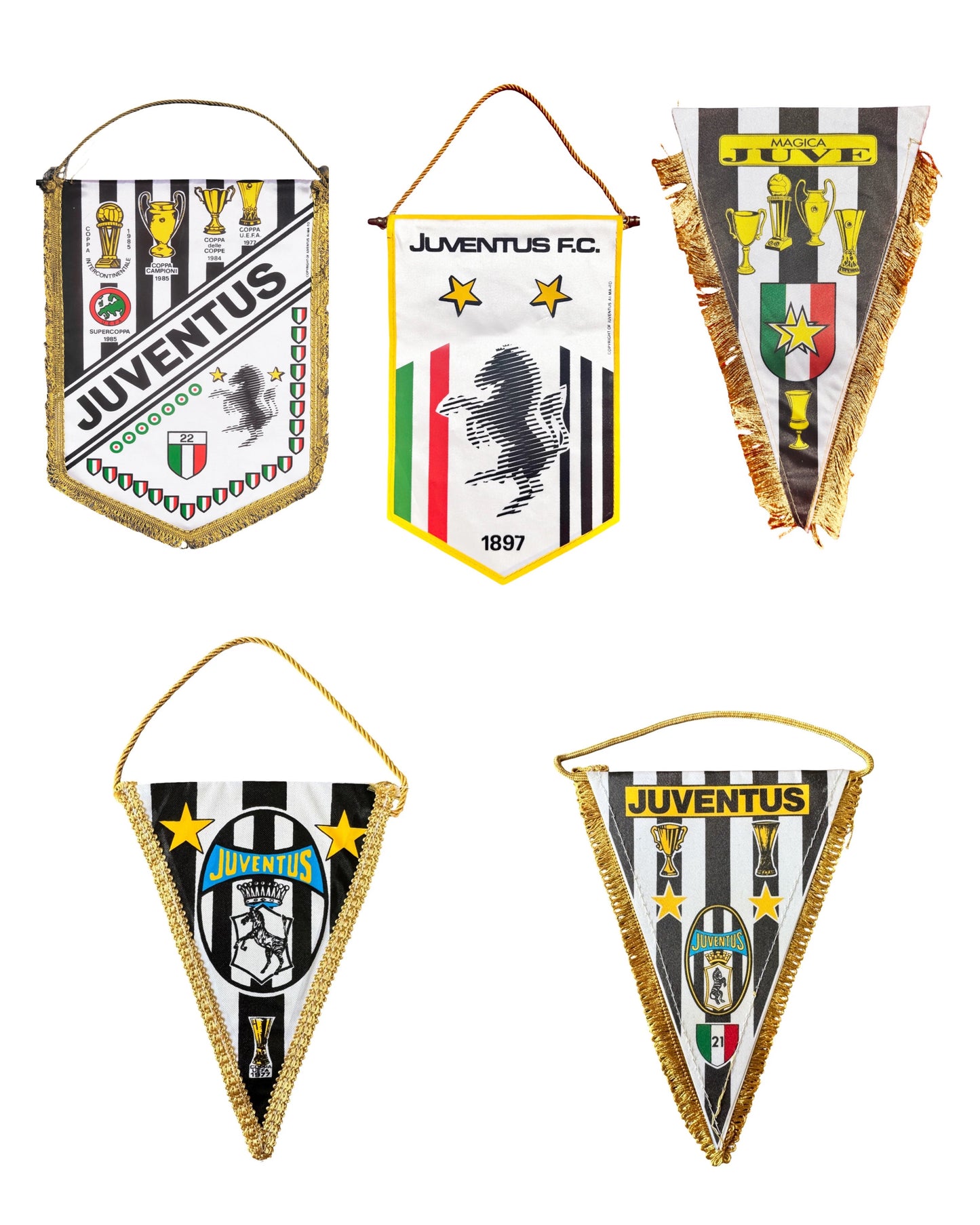 Vintage 70s & 80s Juventus Pennants