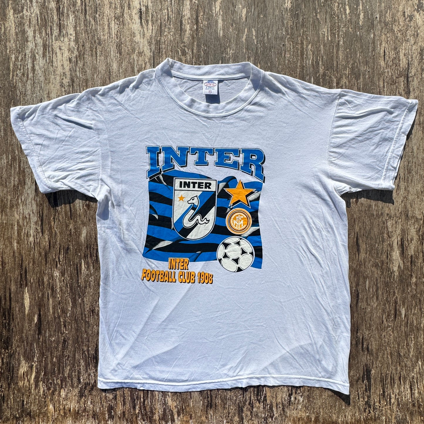 Inter Milan Single Stitch 90s Fan T-Shirt