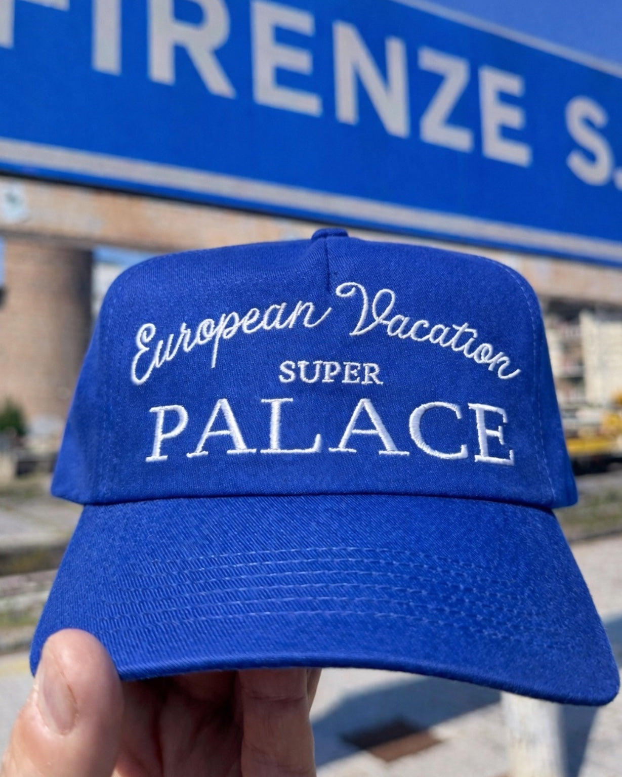 Super Palace - European Vacation - Embroidered Snap Back Cap