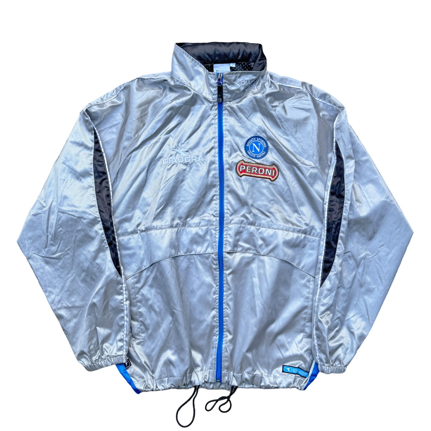 Player Issue Napoli Metallic Diadora Football Windbreak Jacket