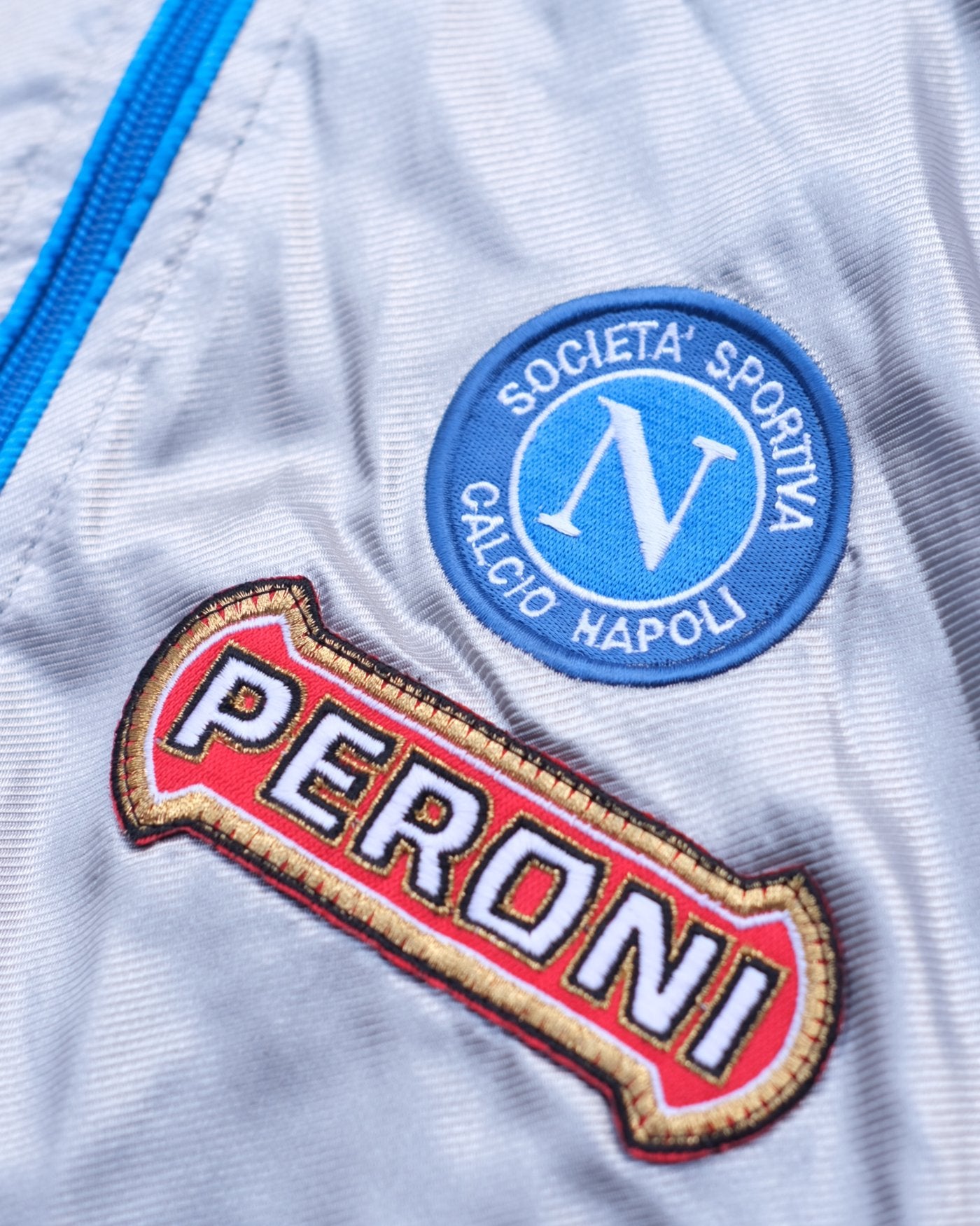Player Issue Napoli Metallic Diadora Football Windbreak Jacket
