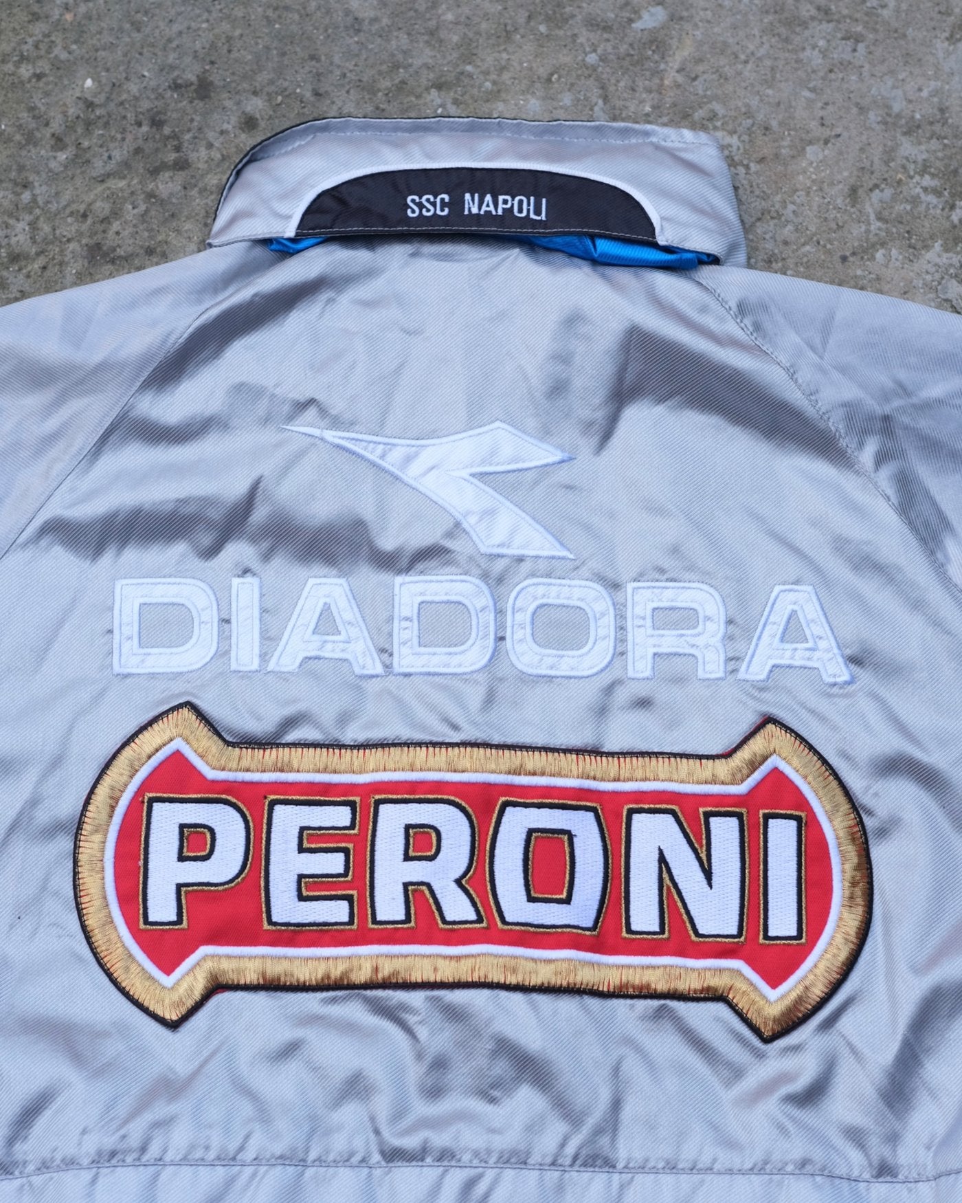 Player Issue Napoli Metallic Diadora Football Windbreak Jacket