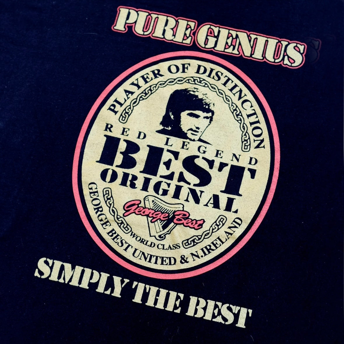 George Best - Pure Genius Guiness Bootleg T Shirt