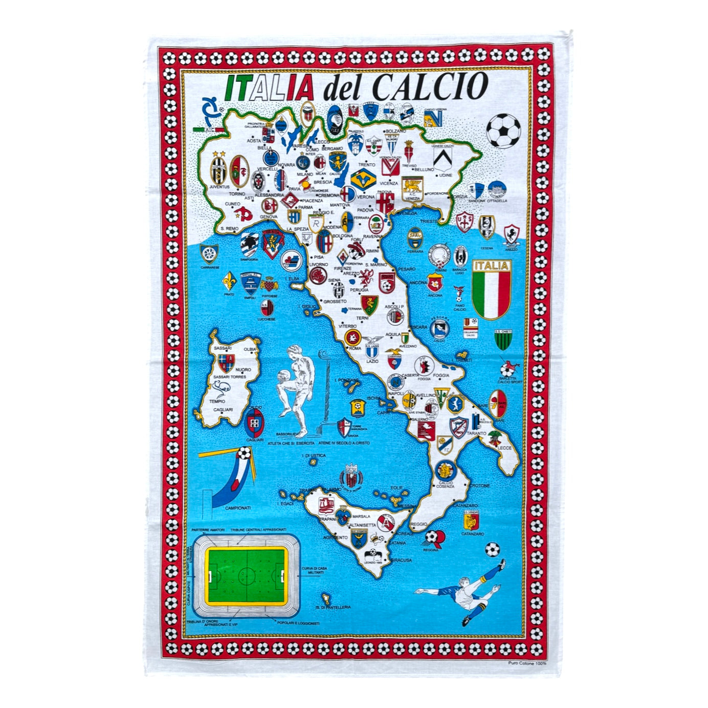 Legendary Italia del Calcio Tea Towel