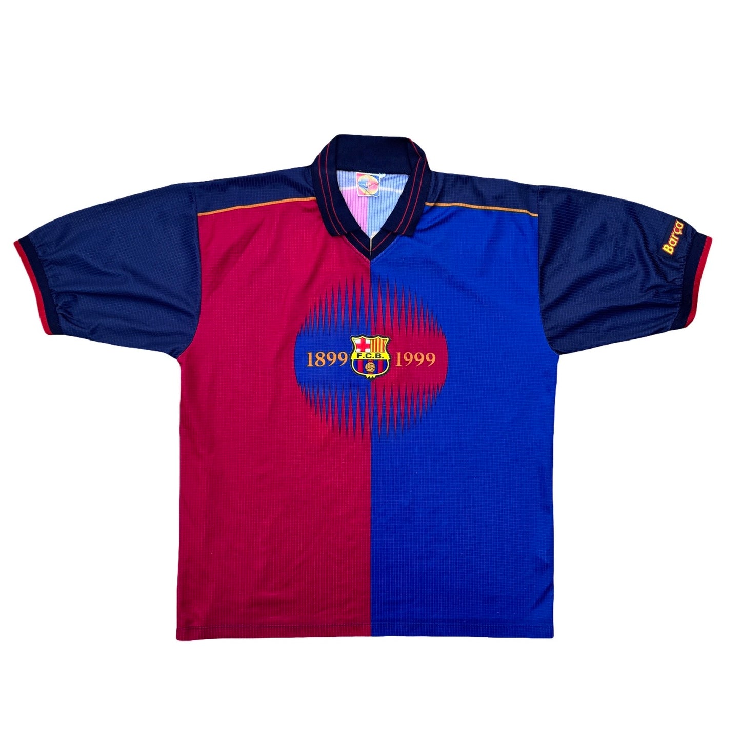 1999-00 Barcelona Centenary Fan Home Football Shirt - Rivaldo