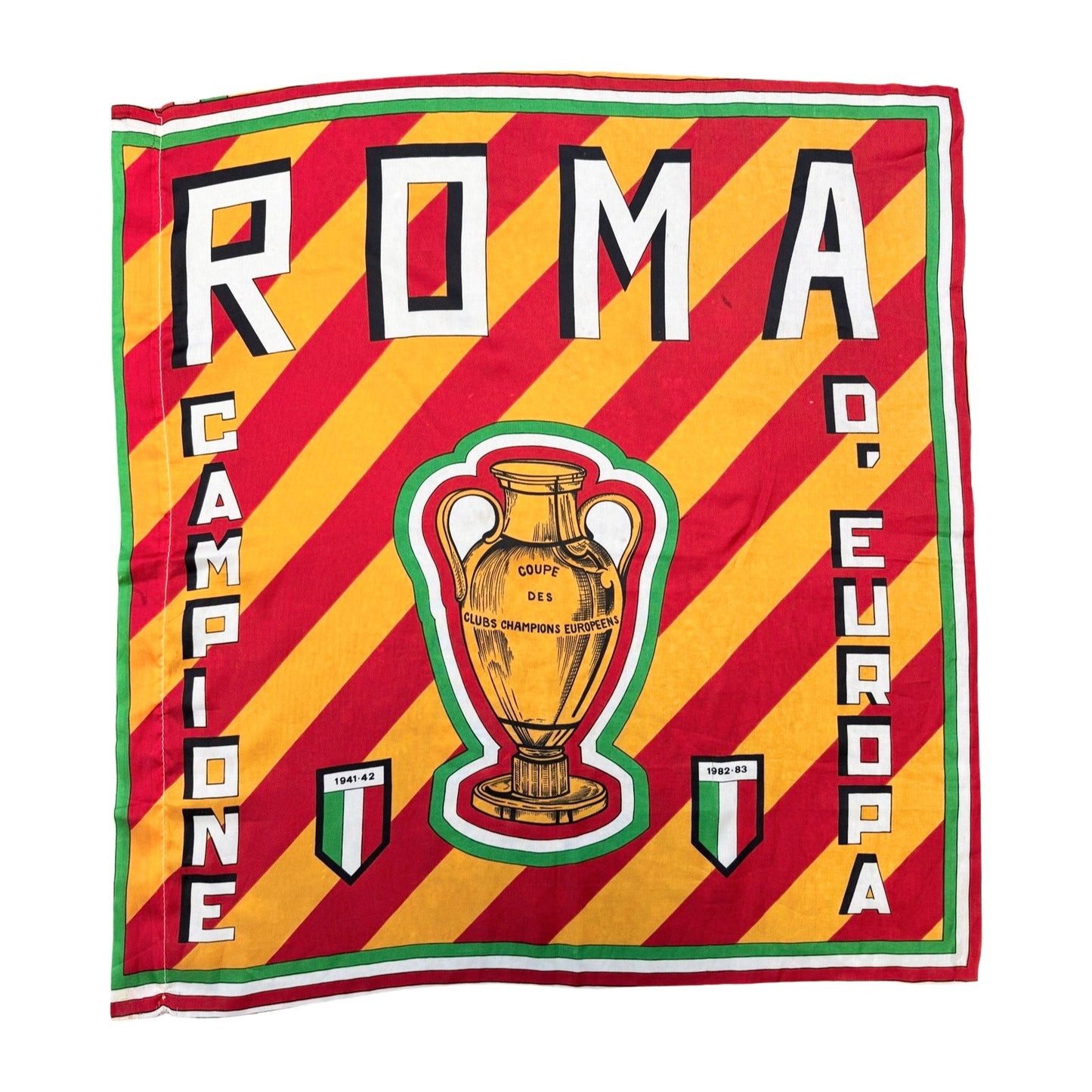 Rare 80s Roma European Football Flag