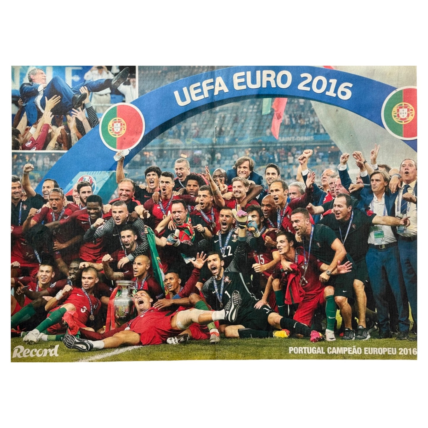 Vintage 2016 Portugal Euro Winner Fold Out Poster