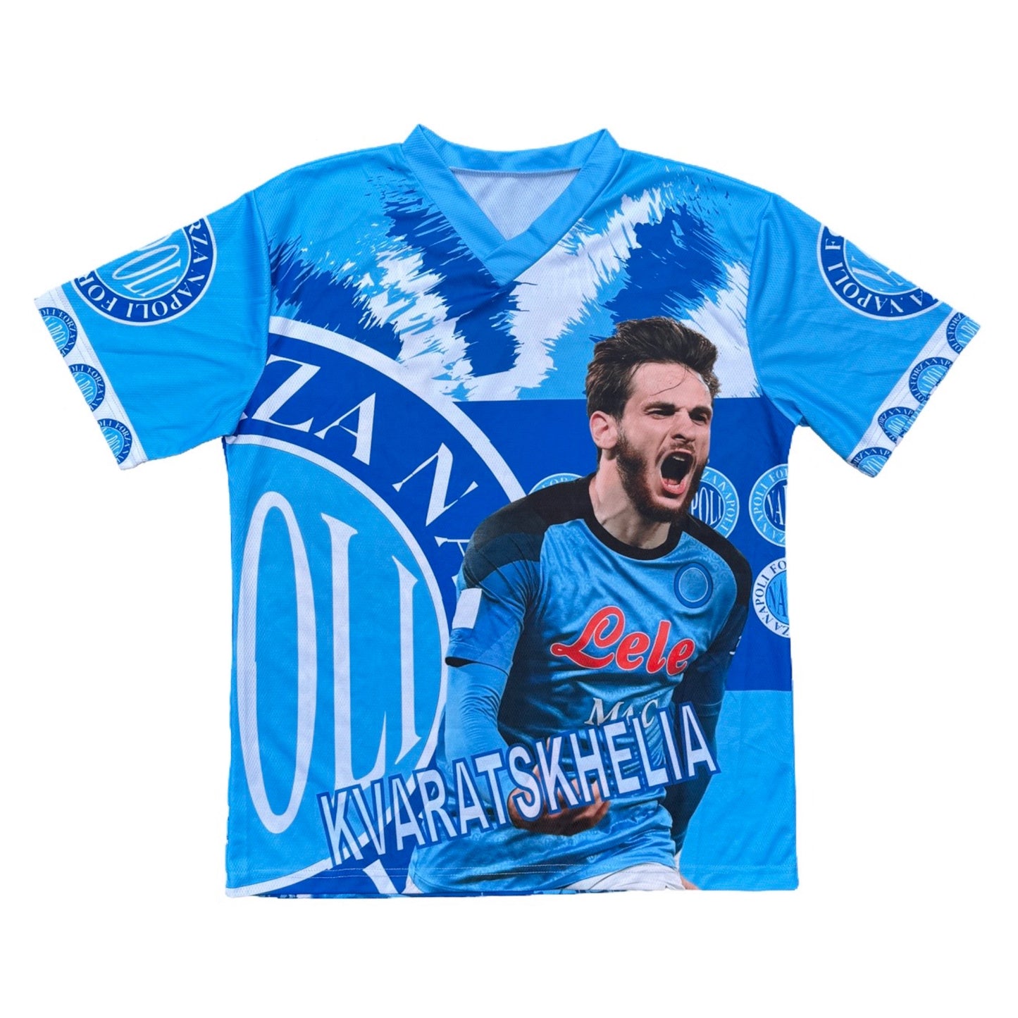 Kvaratskhelia Napoli Champions Bootleg Football Shirt