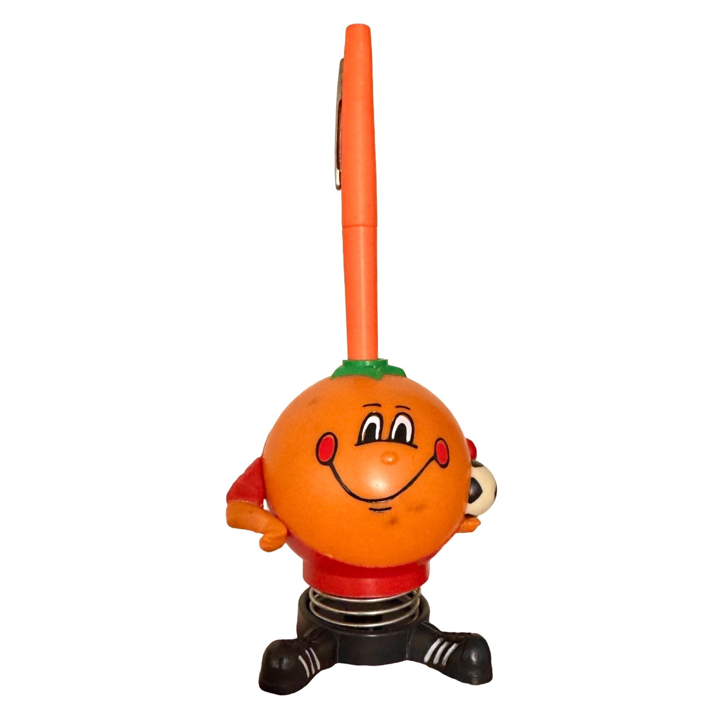 Vintage Naranjito 82 Spring Pen Holder Mascot