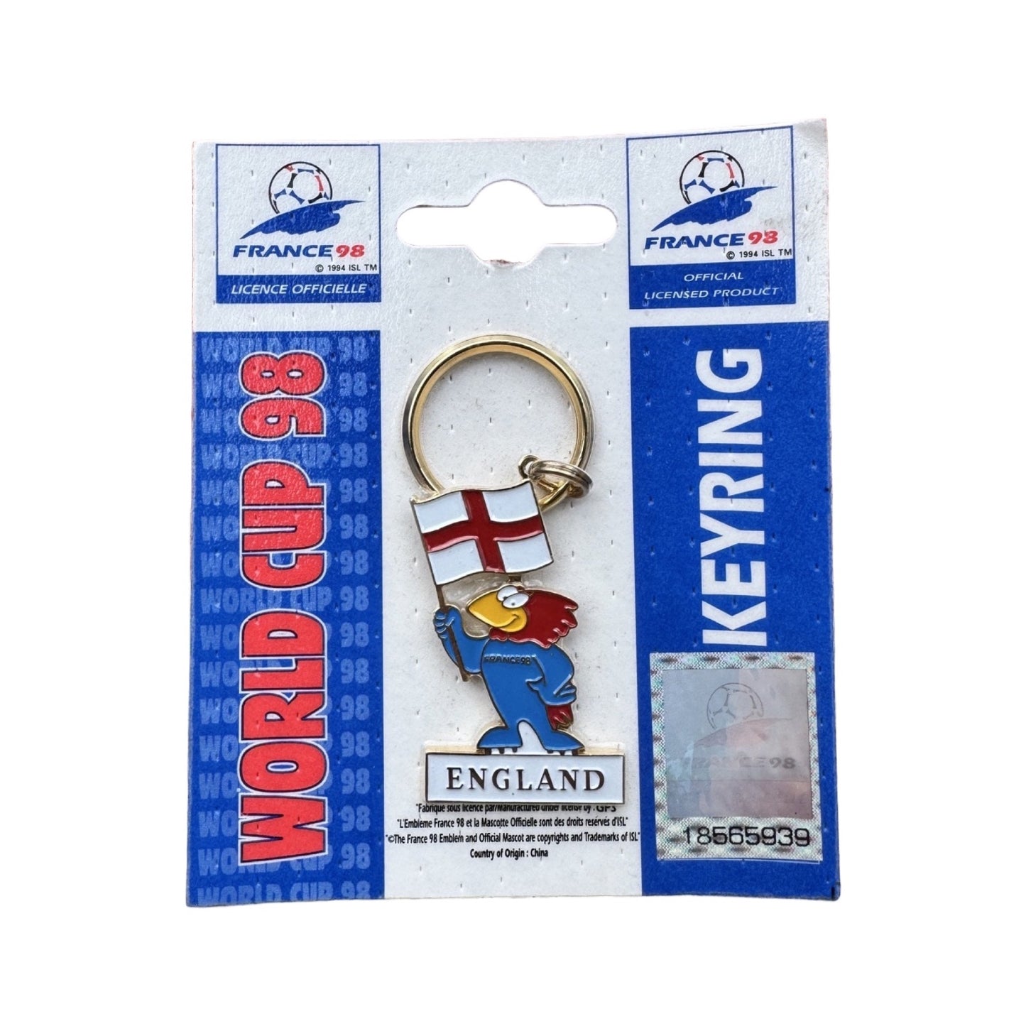 World Cup France 98 Footix Keyring