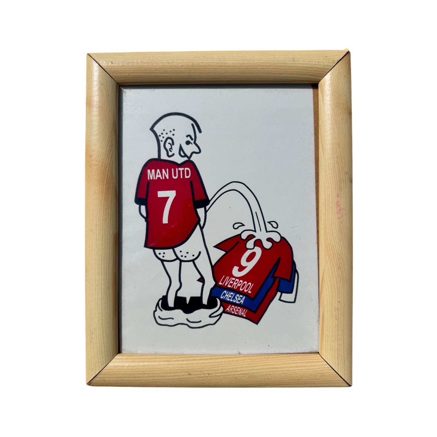 Vintage Pissing On Your Rival Framed Picture