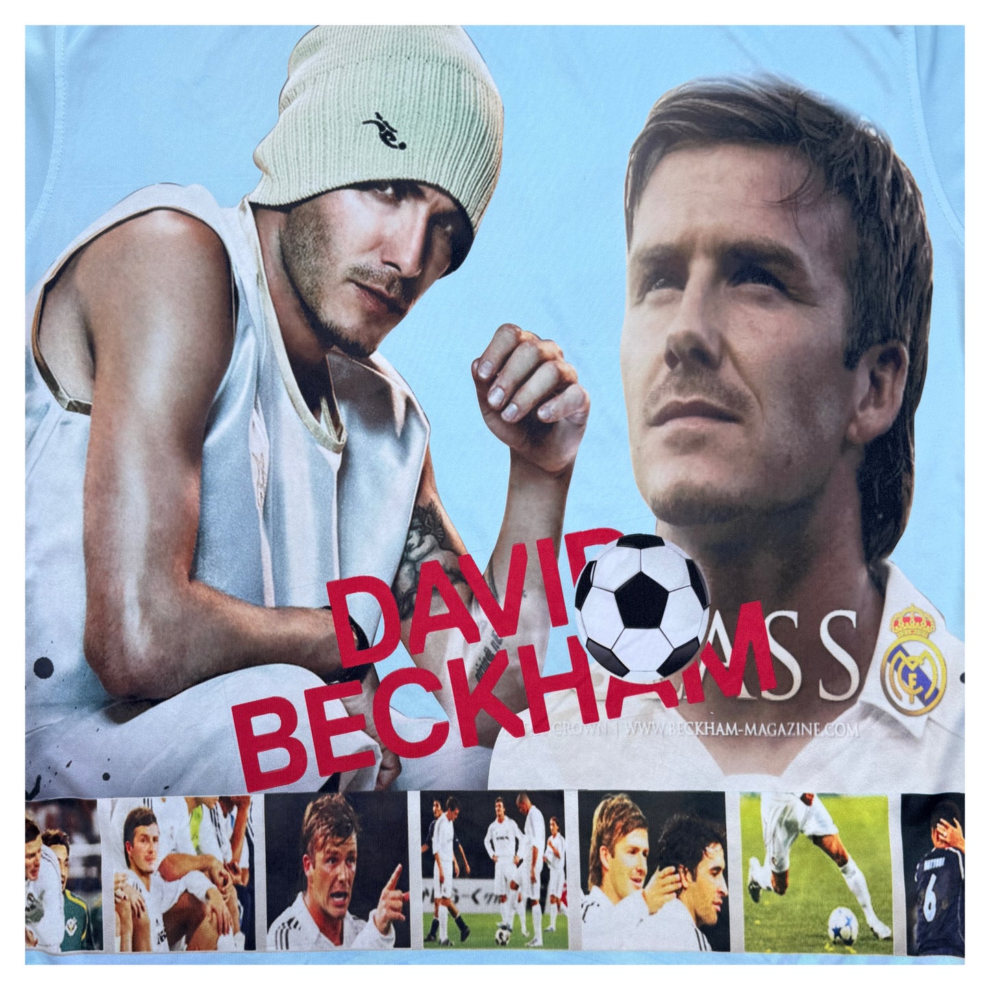David Beckham Football Montage Fan Shirt