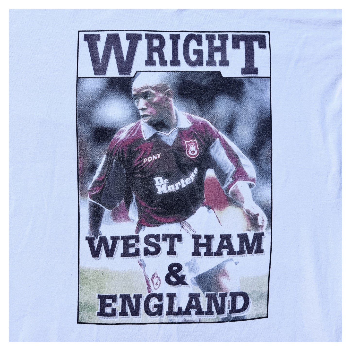 Ian Wright West Ham Vintage Football Shirt