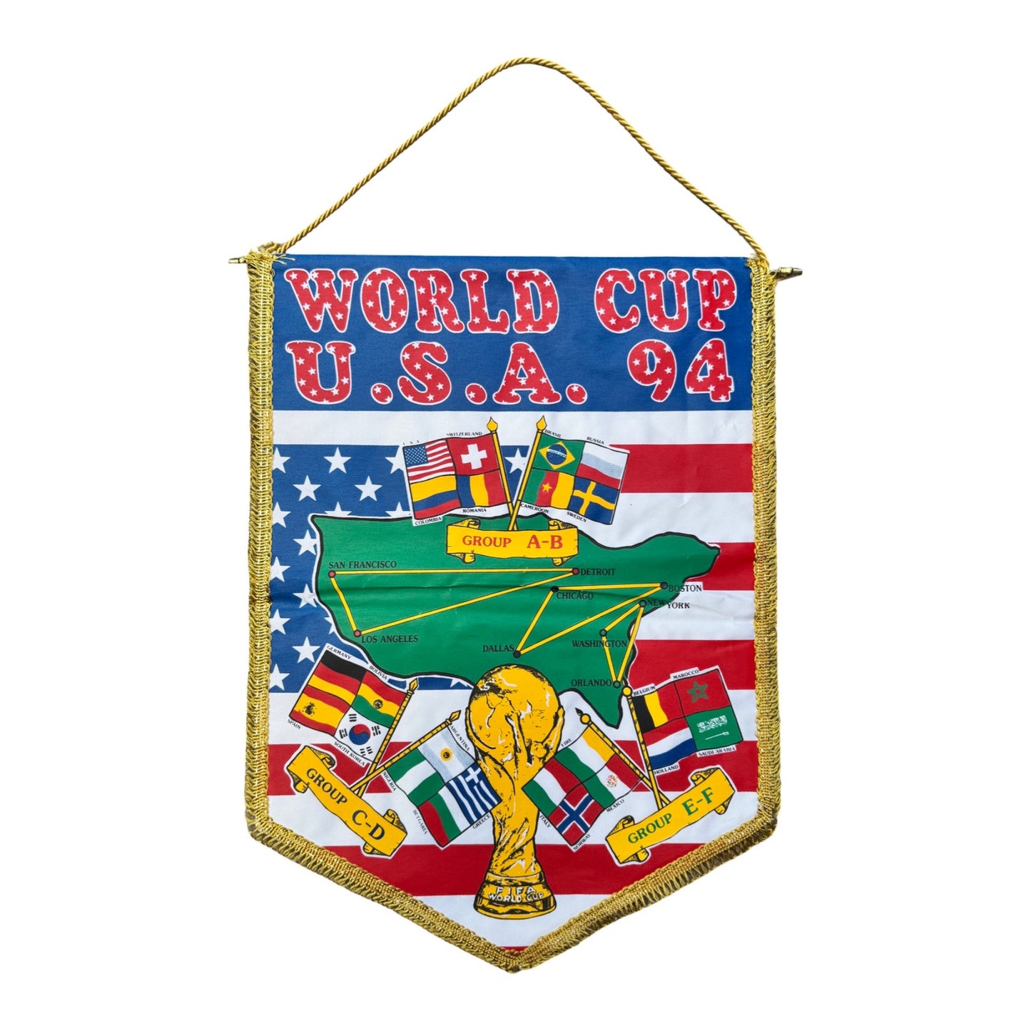 Vintage USA 94 World Cup Pennant