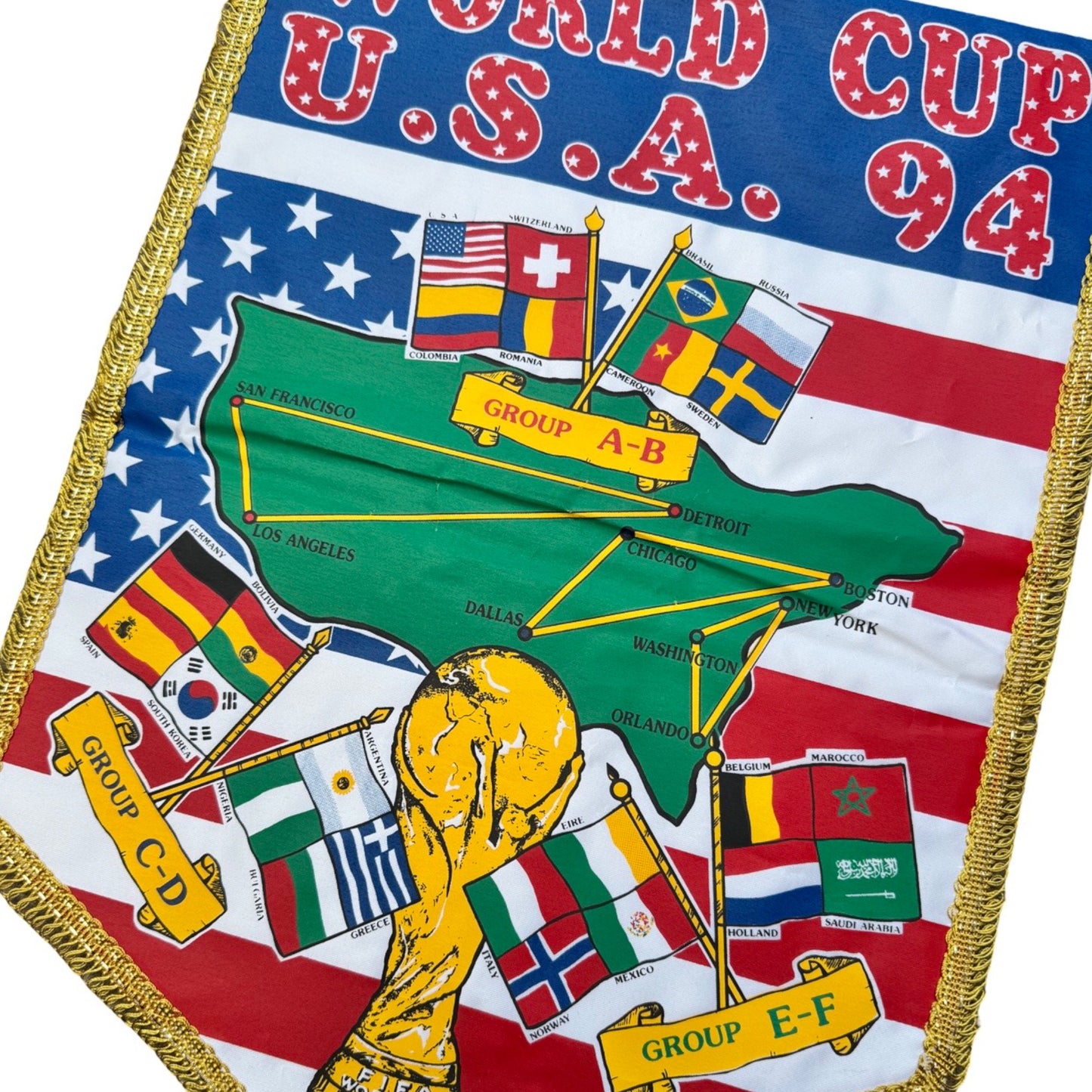Vintage USA 94 World Cup Pennant