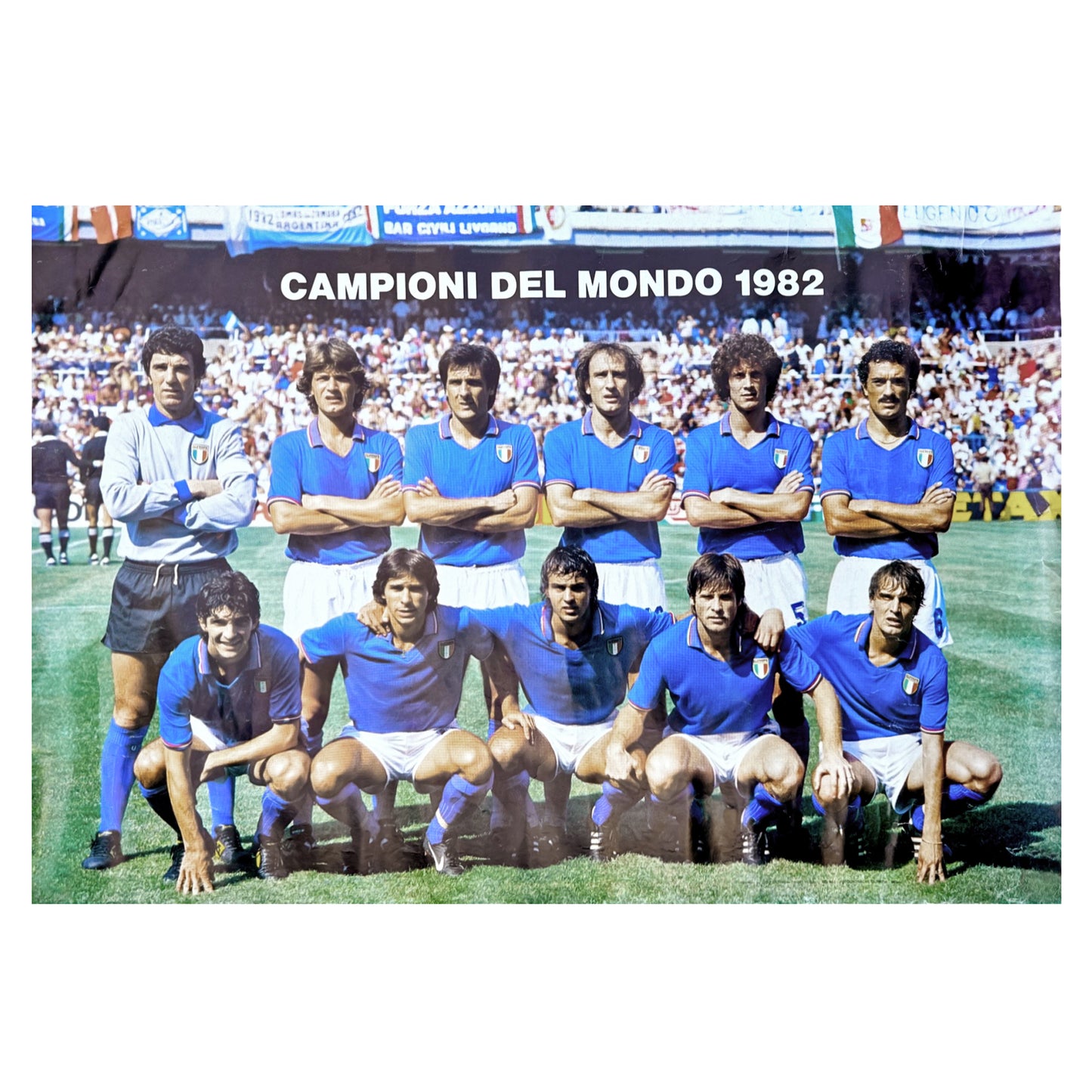 Original Rare Italy 1982 World Cup Winning Team Poster