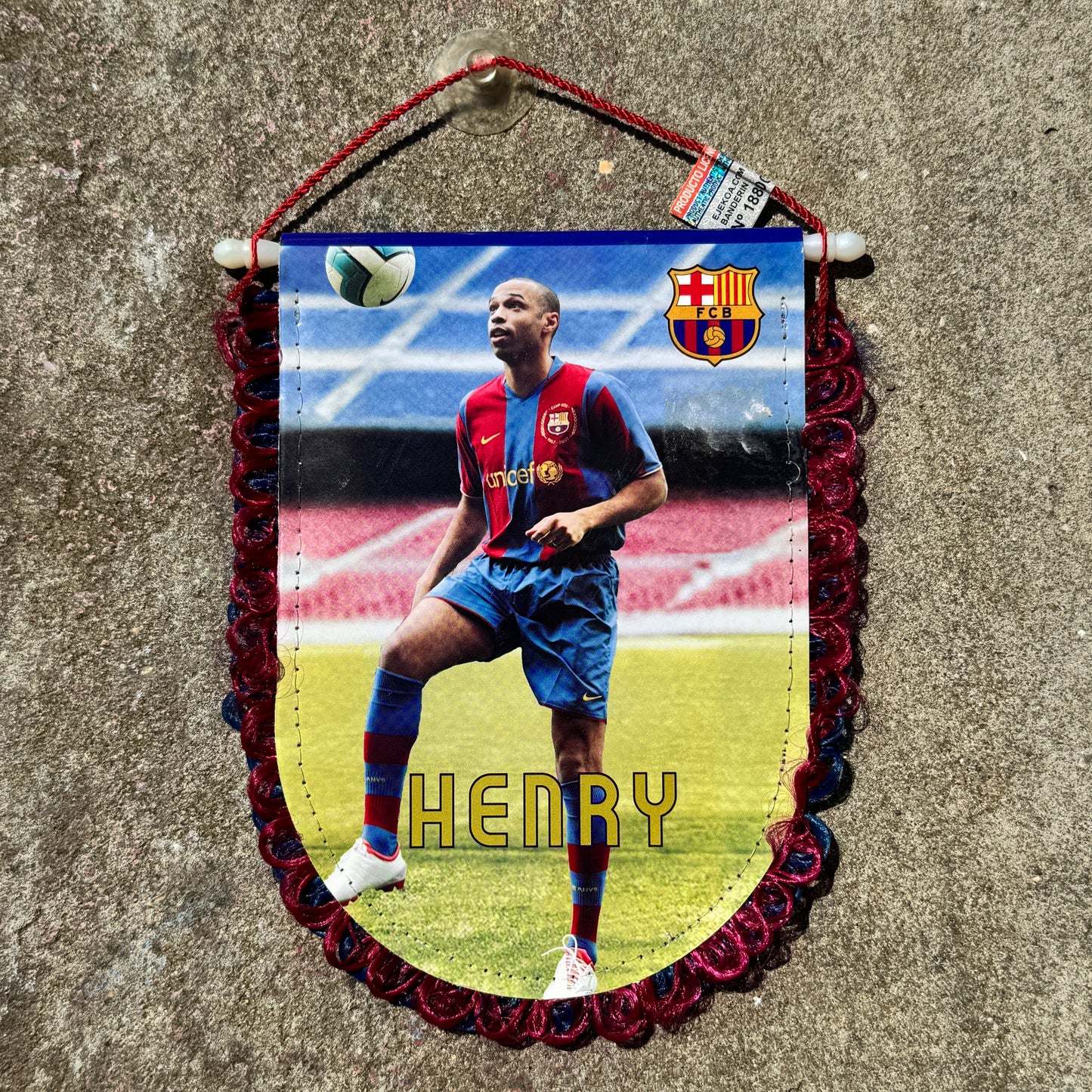 Thierry Henry Barcelona Football 2007 / 08 Pennant