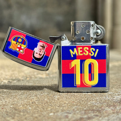 Selection of Vintage Football Zippo Style Lighters