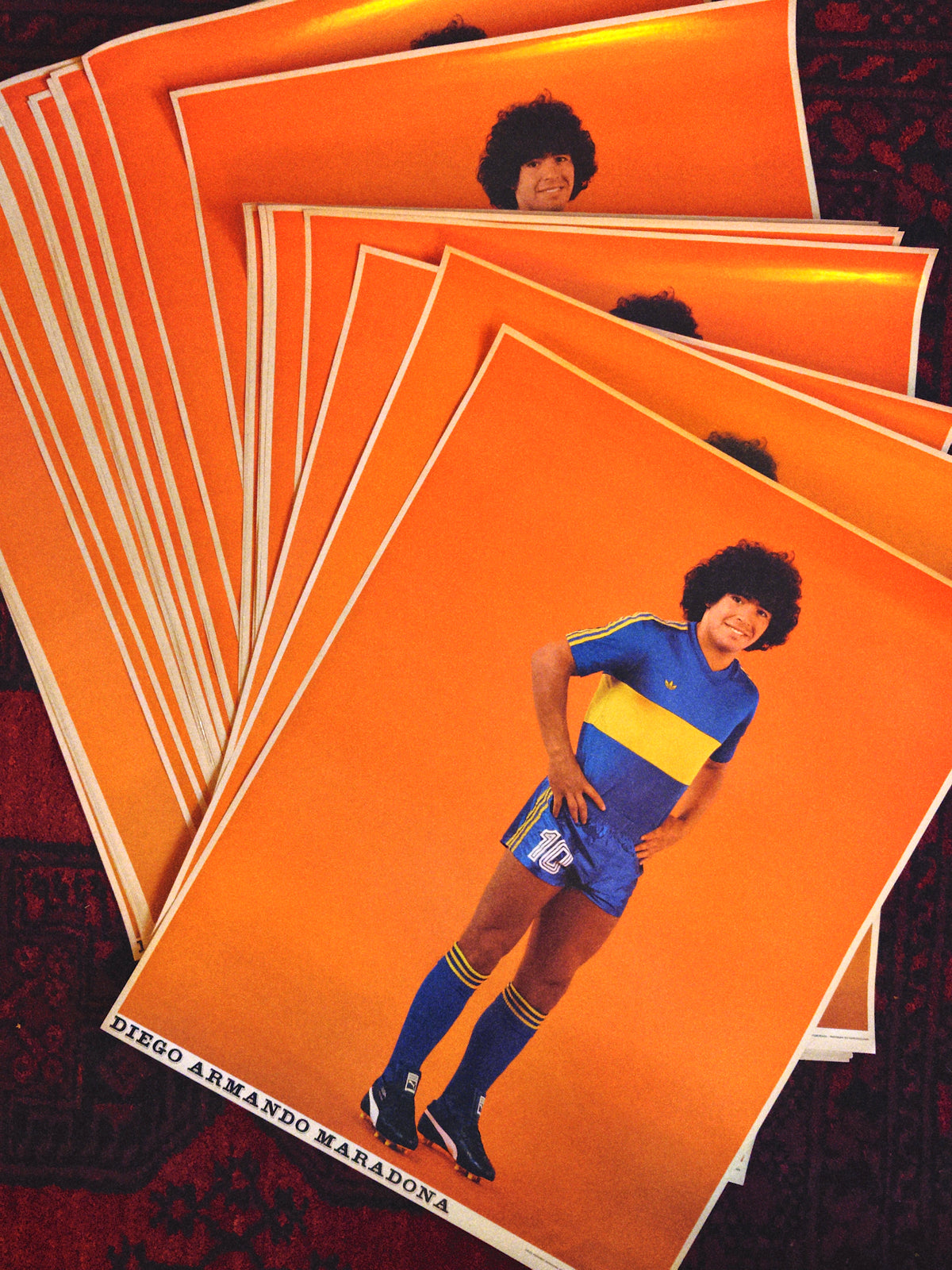 Vintage 1981 Original Diego Maradona Boca Promotion Poster