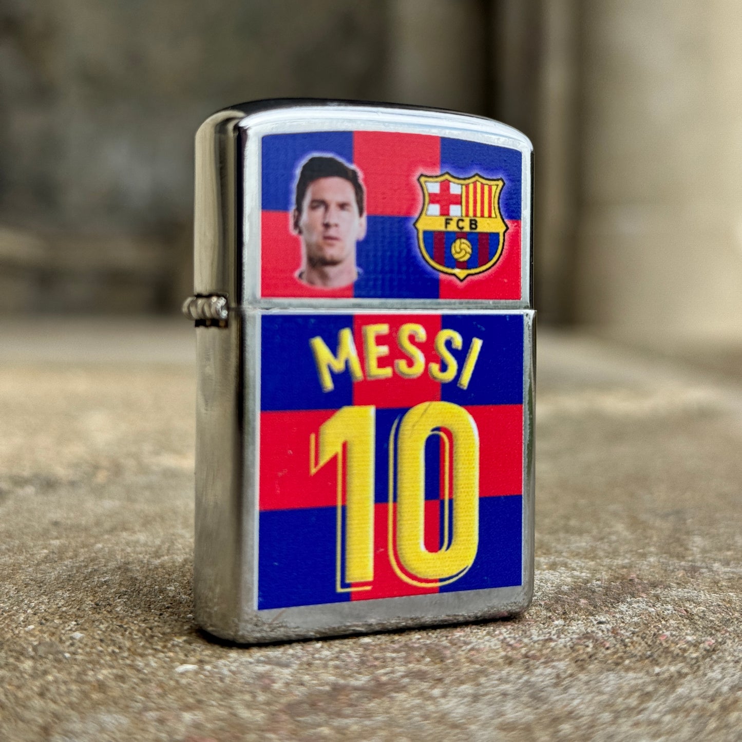 Selection of Vintage Football Zippo Style Lighters