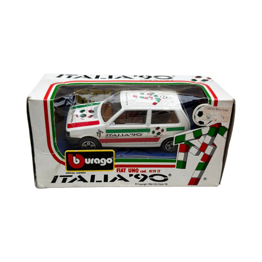 Vintage World Cup Italia 90 Fiat Uno Boxed Toy Car