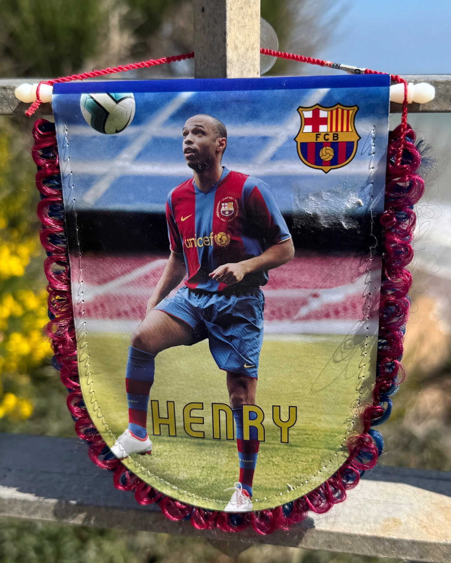 Thierry Henry Barcelona Football 2007 / 08 Pennant