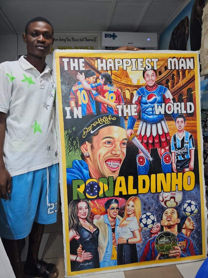 Ronaldinho The Happiest Man in the World - Deadly Prey Print by Daniel