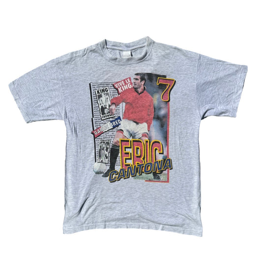 Grey Man United Eric Cantona The King Vintage T-Shirt
