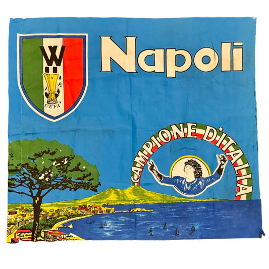 Original Napoli / Maradona 80s Uefa Scudetto Flag