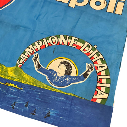 Original Napoli / Maradona 80s Uefa Scudetto Flag