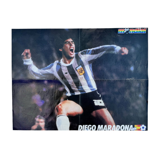 Original 80s Argentina Maradona Poster