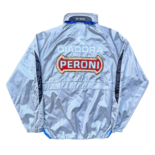 Player Issue Napoli Metallic Diadora Football Windbreak Jacket