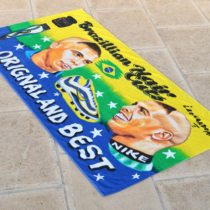 Brazilian Hair Cut Beach Towel by Leonardo (ASL94 x Deadly Prey Gallery)