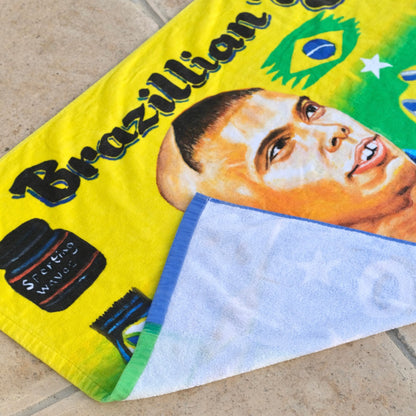 Brazilian Hair Cut Beach Towel by Leonardo (ASL94 x Deadly Prey Gallery)