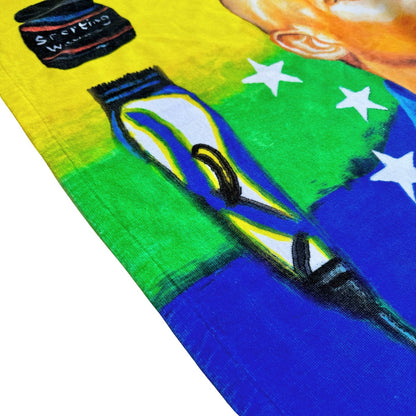 Brazilian Hair Cut Beach Towel by Leonardo (ASL94 x Deadly Prey Gallery)