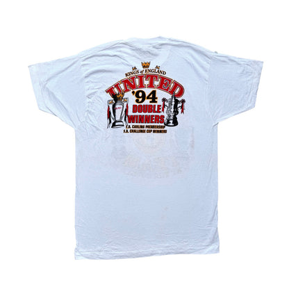 Man United 1994 Double Winners Single Stitch T-Shirt