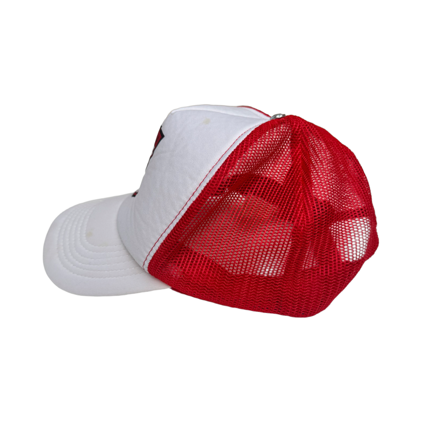 Vintage 80s Benfica Red and White Trucker Snap Back Cap