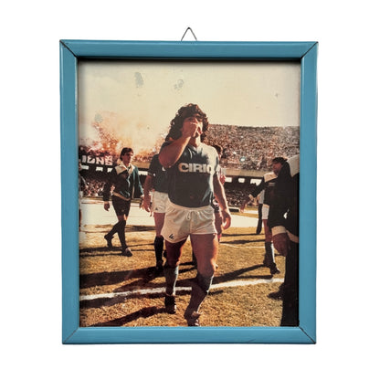 Rare Original Framed 80s Maradona Picture