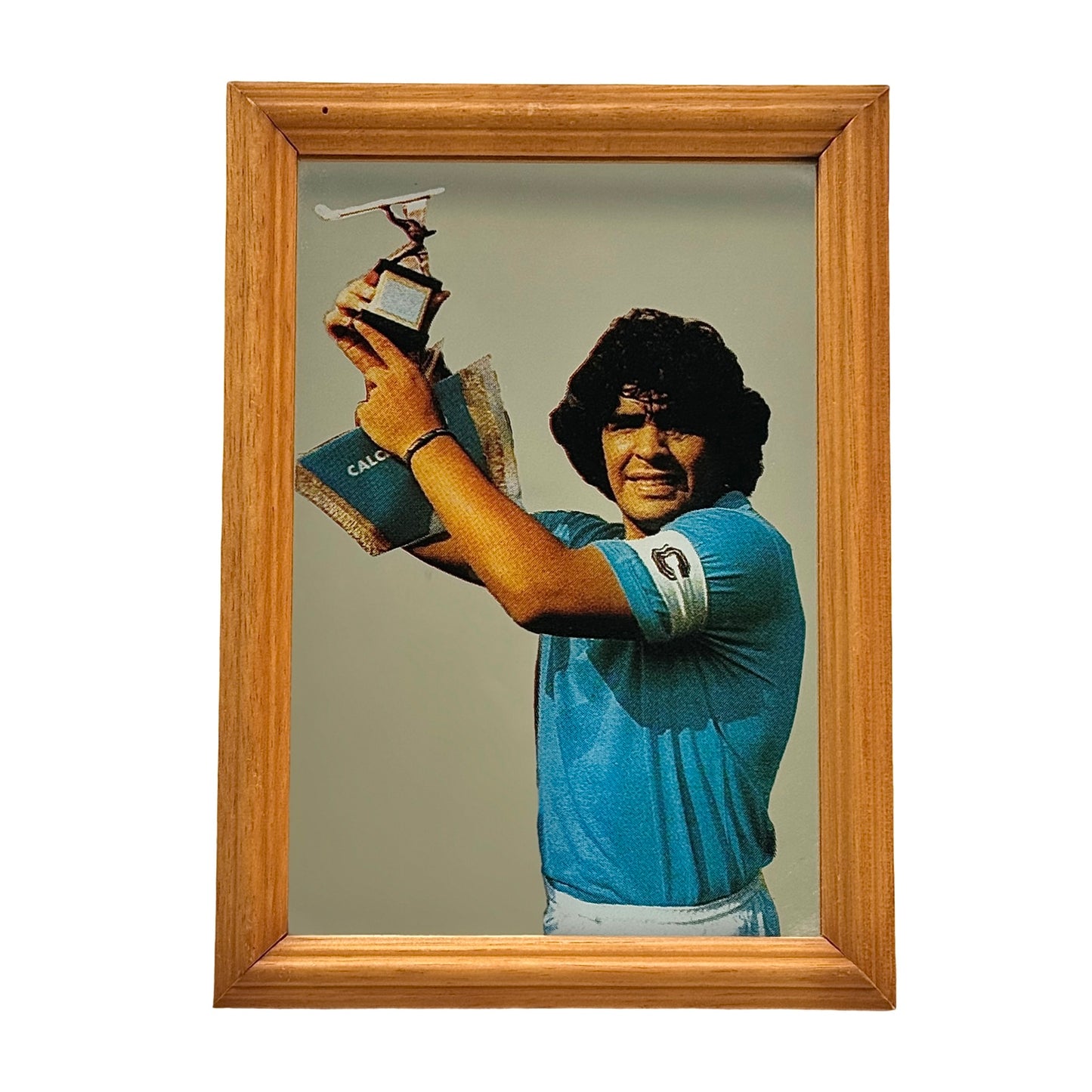 Maradona Framed Napoli 80s Mirror