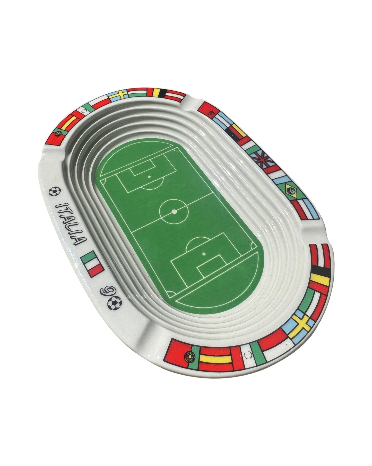 Vintage Italia 1990 Football Ceramic Ashtray