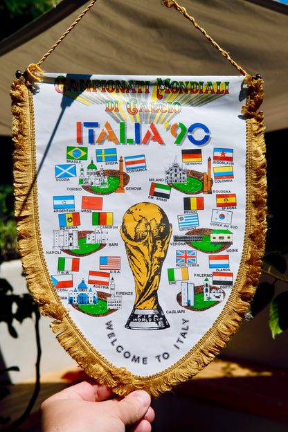 Vintage Italia 90 World Cup Pennants