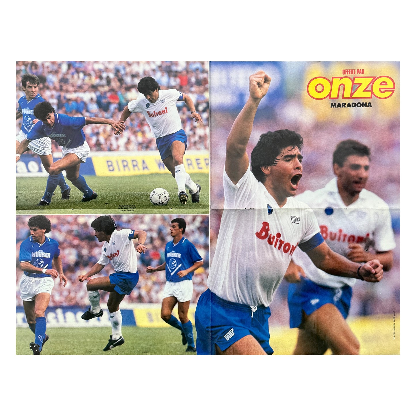 Vintage Maradona Napoli Fold Out Poster