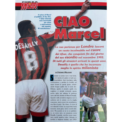 Original Vintage Marcel Desailly AC Milan Poster