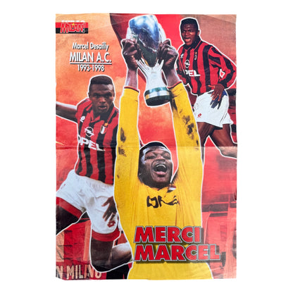 Original Vintage Marcel Desailly AC Milan Poster