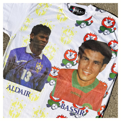 Vintage Brazil V Morocco France 98 Football Fan Shirt