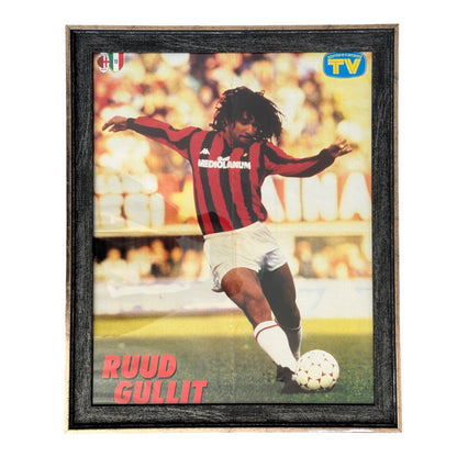 Framed Ruud Gullit Vintage AC Miland Poster